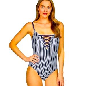 ☀️Nautica One-Piece Swimsuit, Navy/White, XL (NWT)